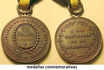 medallas conmemorativas